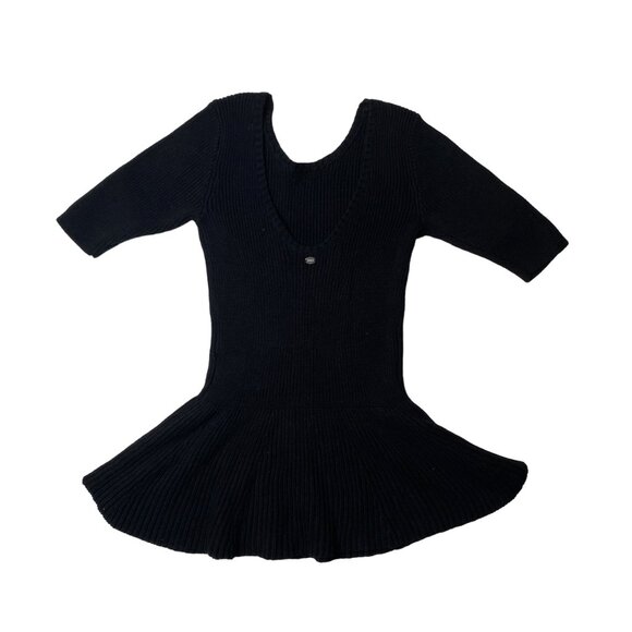 Guess Women's Black  Half Sleeve Peplum Top, size Extra Small - Picture 5 of 11